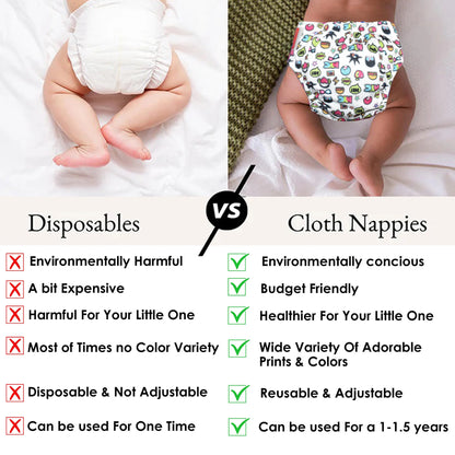 LeakFree Cloth Diaper for Babies  (Pack of 2)